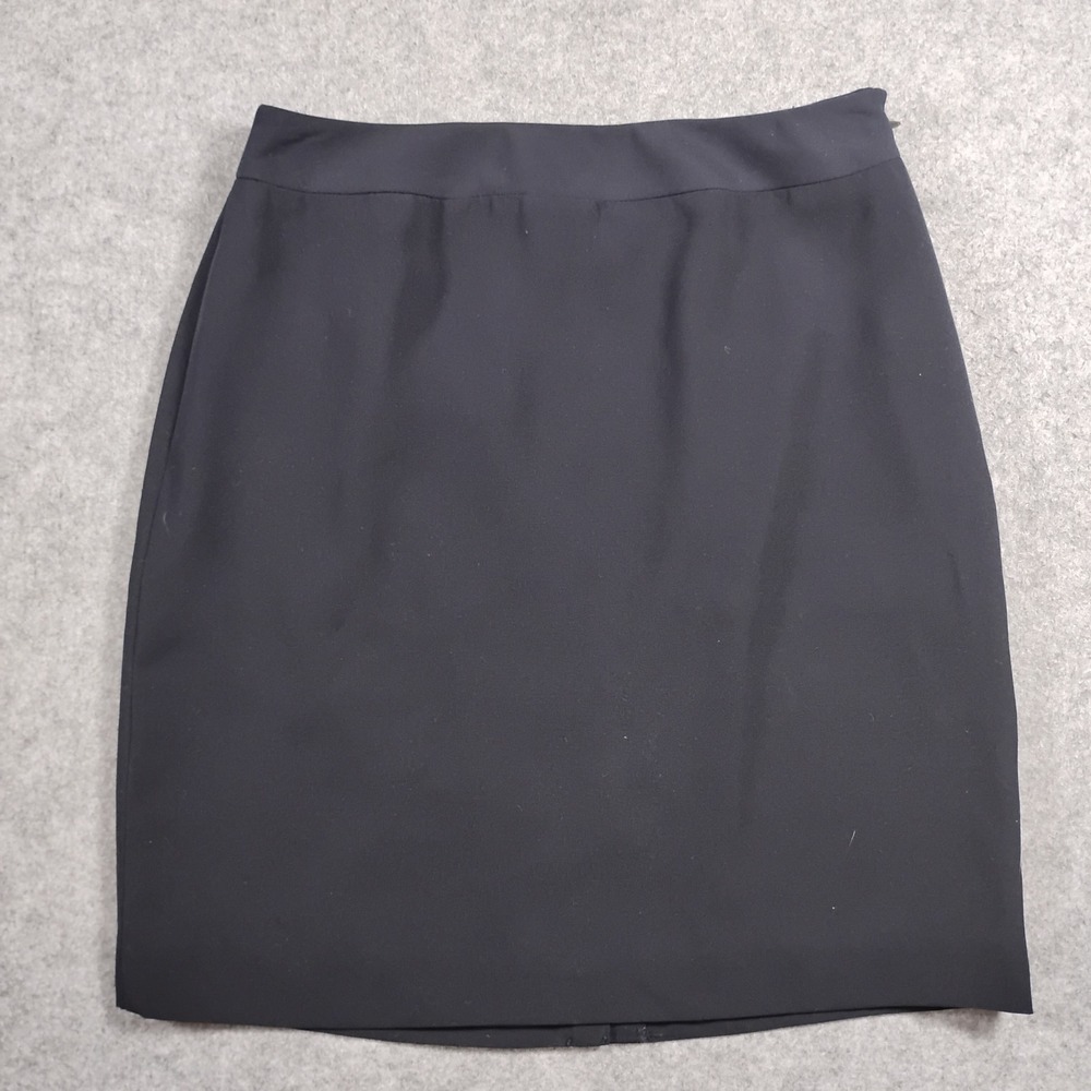 Apostrophe Pencil Mini Skirt Y2K Women Size 4 Black Lined Corporate Work Office